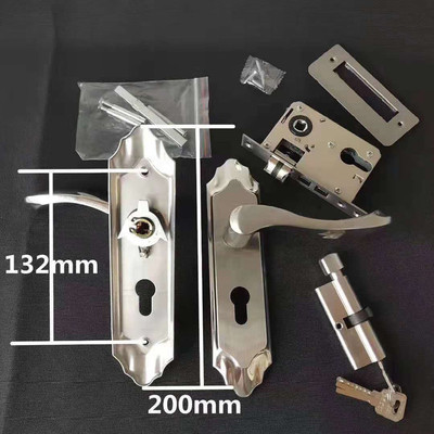 304不锈钢门锁室内 现代实木房门卧室执手锁静音通用型三件套锁具