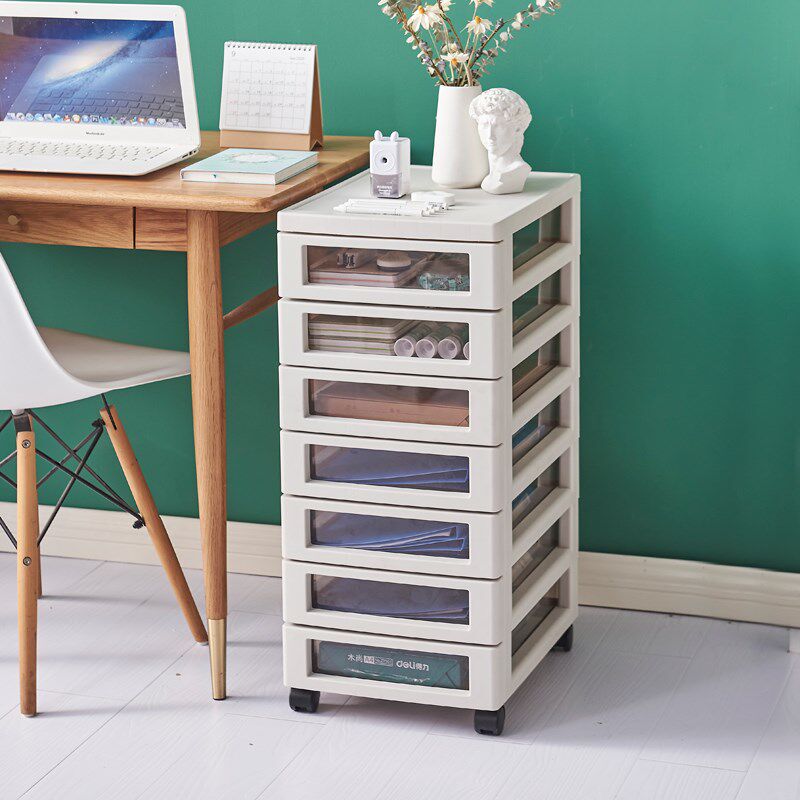 办公收纳柜塑料文件柜桌面收纳柜a4办公室抽屉式置物架可移动柜子