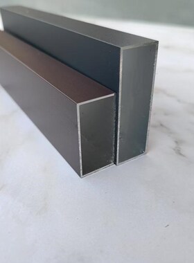 黑色灰色铝合金方管20x30 20x40 20x50白色烤漆木纹铝方通
