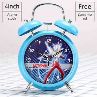 新的超级卡通儿童特别学生闹钟男孩超级响亮的铃声安静的卧室夜光