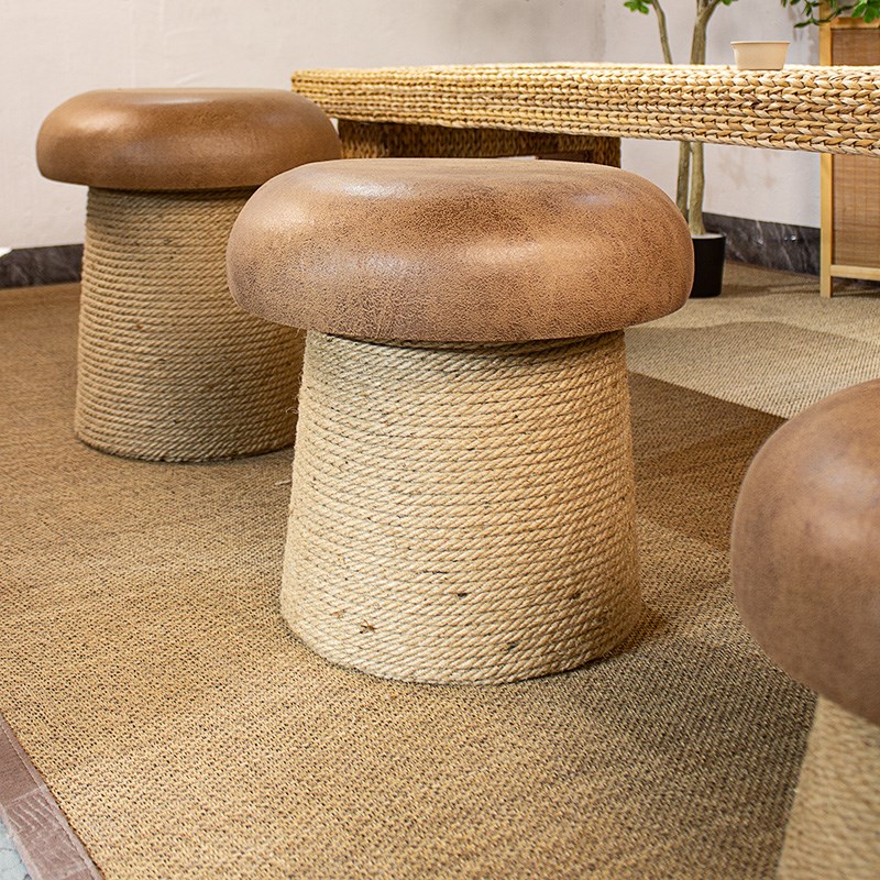 黄麻蘑菇坐凳矮凳家用凳子
