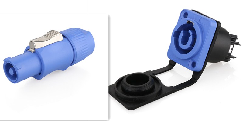 3P舞台灯光 BEAM光q束灯航空插头电源线led显示屏卡侬音响防水插