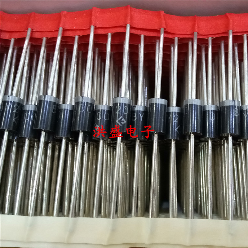 直插快恢复整流二极管 BYr2000 3A/2000V 2KV 高压二极管