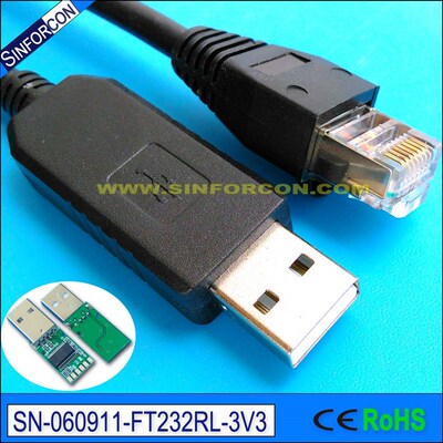 ftdi ft232r uart ttl转rj11 rj12 rj45 rj25 rj9水晶头转串口线