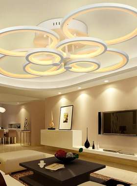 创意时尚LED吸顶灯8014客厅卧室圆形餐厅书房灯简约现代灯饰灯具
