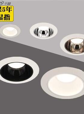 97Ra高端筒灯 8cm10W30W40W50W6寸8寸一体压铸天花灯防眩工程筒灯