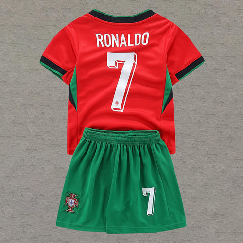皇马C罗7号球衣儿童皇家马德里足球服红色Madrid Ronaldo jersey