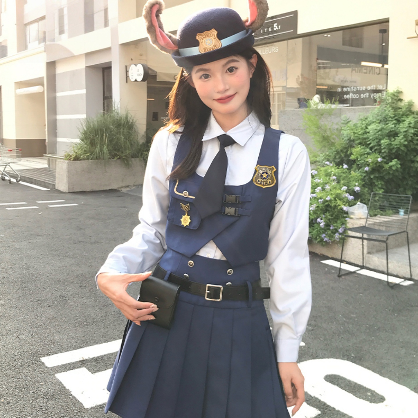 迪士尼穿搭朱迪兔子警官cos衣服JK裙子制服成人女秋冬疯狂动物城