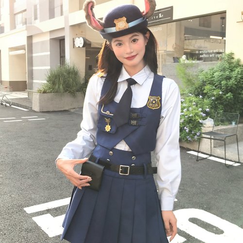 迪士尼穿搭朱迪兔子警官cos衣服JK裙子制服成人女秋冬疯狂动物城