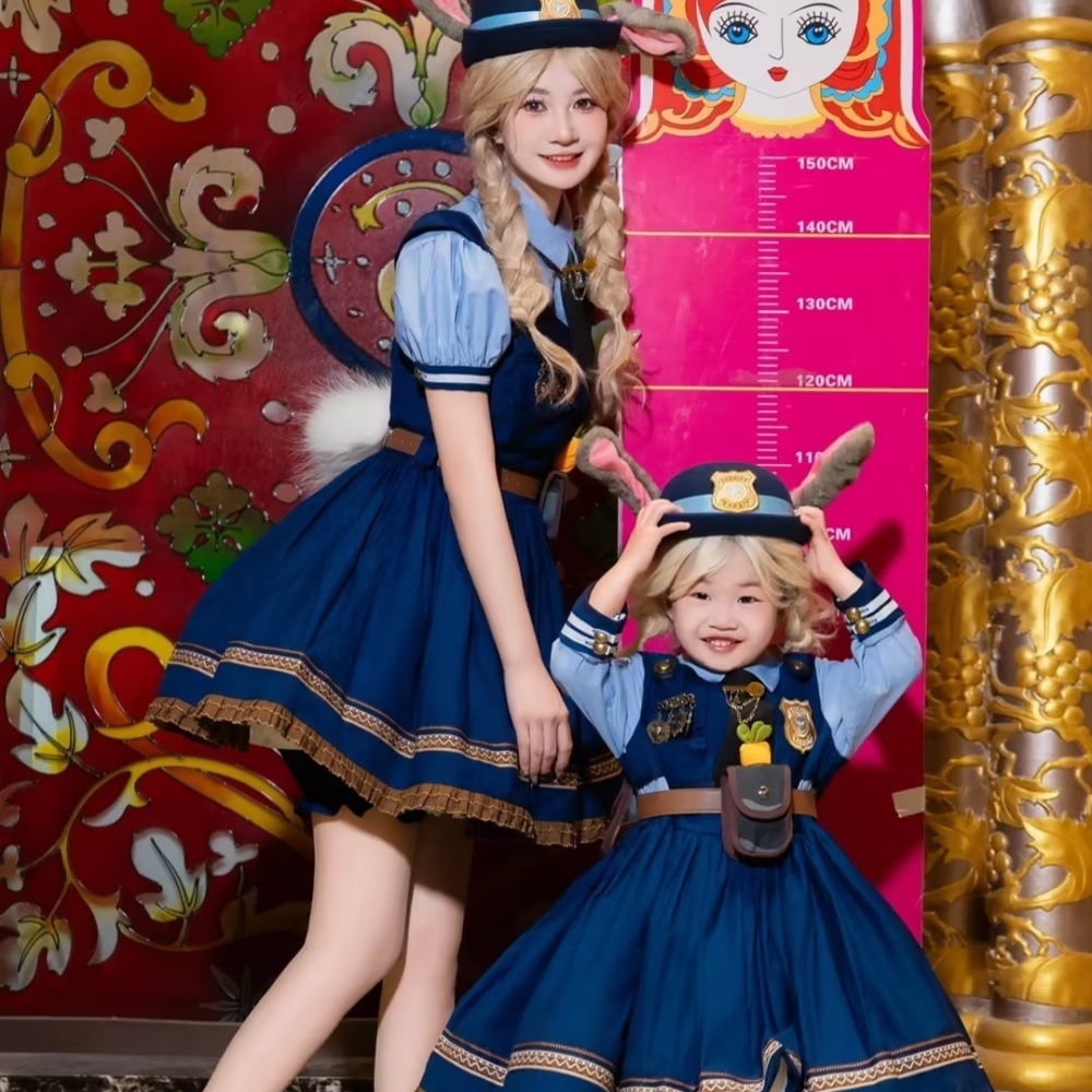 朱迪兔子警官cos衣服迪士尼穿搭洛丽塔儿童装成人女冬疯狂动物城