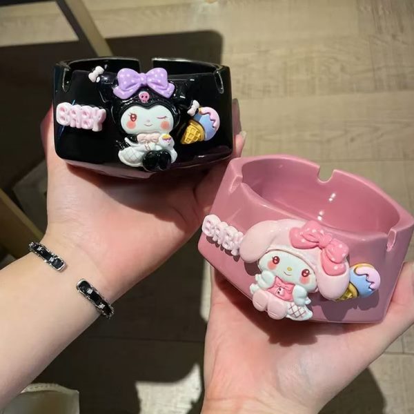 可爱粉色家用创意送男友卧室宿舍陶瓷女生烟灰缸卡通高级时尚搞怪