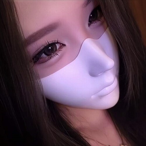 覆面系半脸面具氛围妆容化妆伤疤cosplay赛博朋克机械姬fakeface