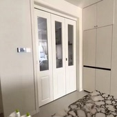 实木折叠门推拉门卧室门定制现代简约长虹玻璃卫生间门室内隔断门