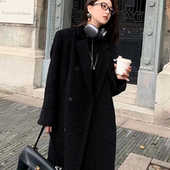 双面羚羊绒加厚大衣 2025秋冬韩系高级感中长款 高档礼盒装 ST2