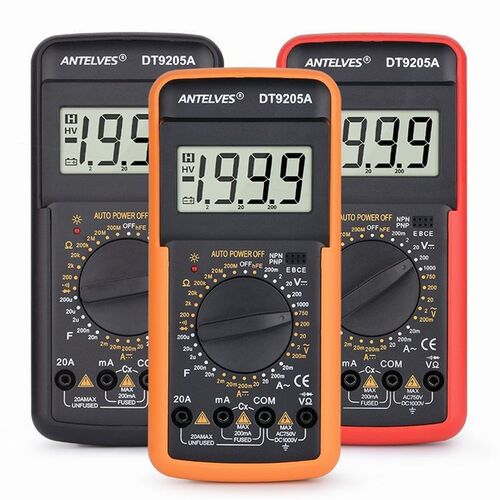 德国进口DT9205A万用表数字高精防烧多功能9V电池套装家用电工维