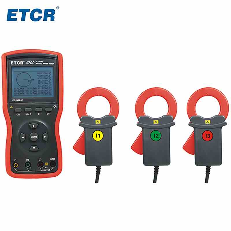 ETCR4700 三相相位伏安表 电流可测400A
