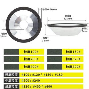 金刚石树脂砂轮碗形合金砂轮磨片石材金属模具打磨抛光切割工具
