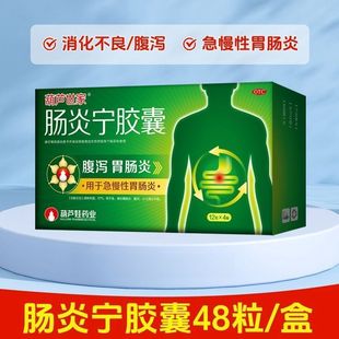 葫芦世家 0.3g*48粒/盒 肠炎宁胶囊:慢性胃肠炎腹泻小儿消化不良