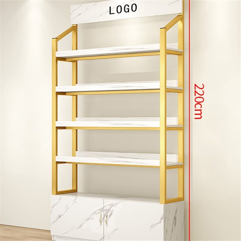 斜面陈列架鞋手办收纳化妆品展示柜置物架多O层水果零食货架人造