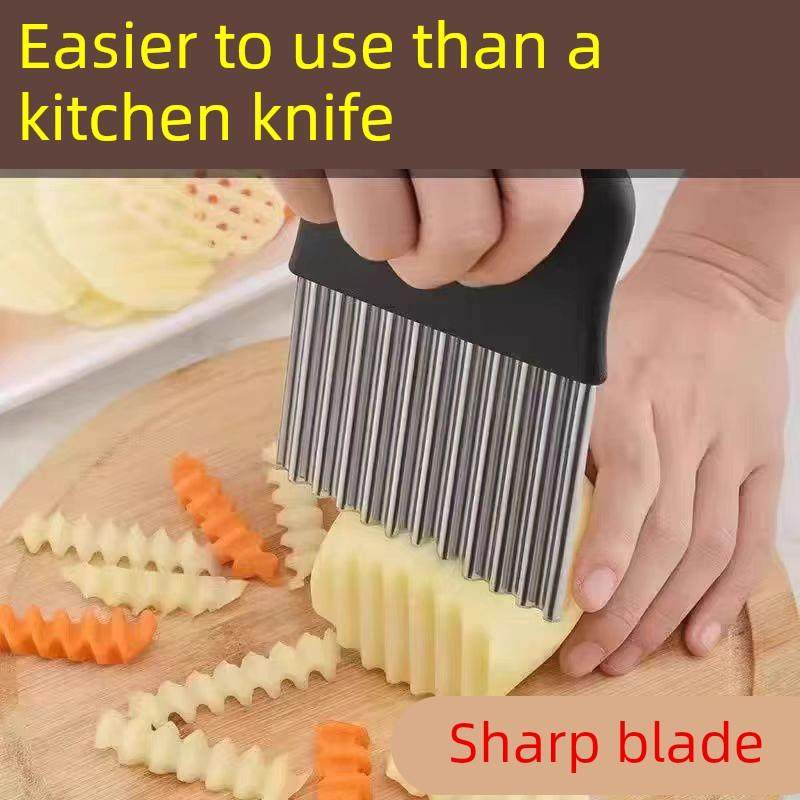 切土豆薯条厨房神器花式薄片洋芋家用波纹刀土豆狼牙多功能波纹刀