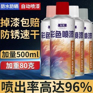 黑白油漆俱色家涂鸦金属汽车防锈整箱手摇喷漆木器漆自动喷漆