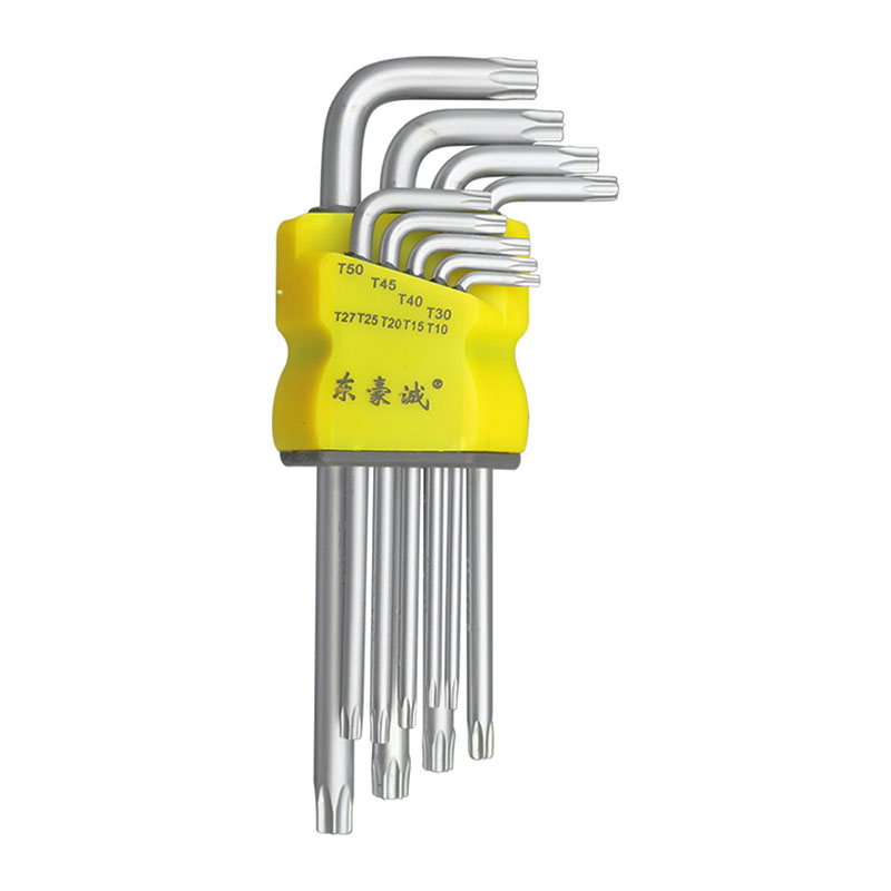 米字型高硬度T10-T40星型加长汽修防盗螺丝刀梅花9W件套内六角扳
