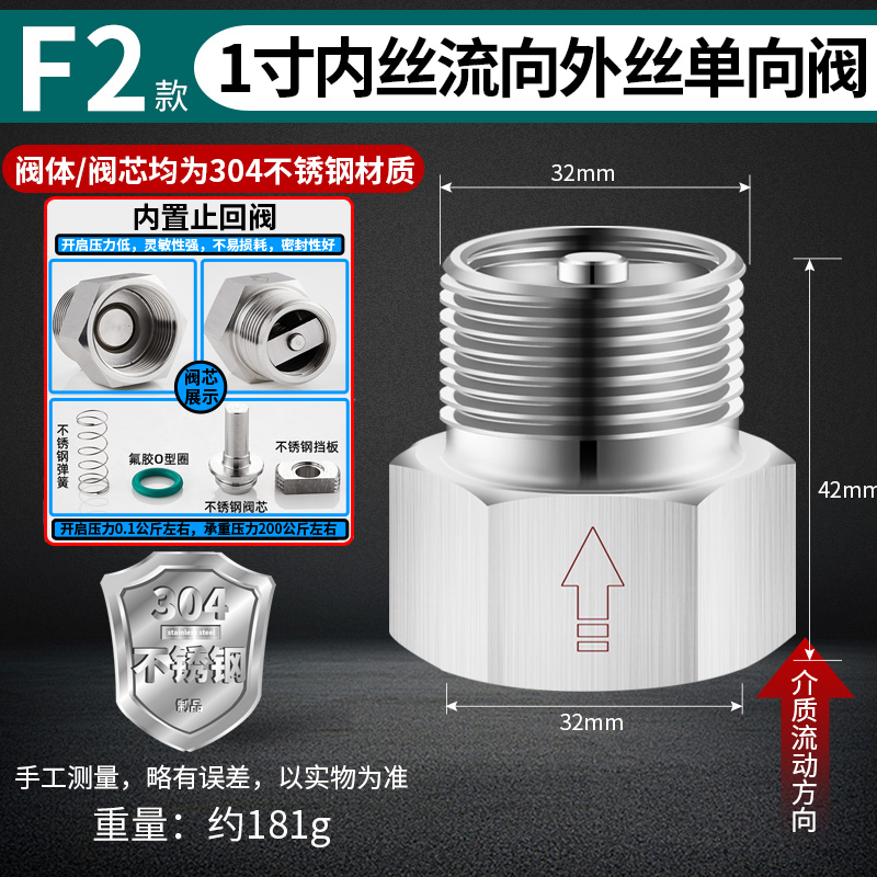 304不锈钢单向阀耐高温高压蒸汽止回阀气体液压机械逆止阀管件阀