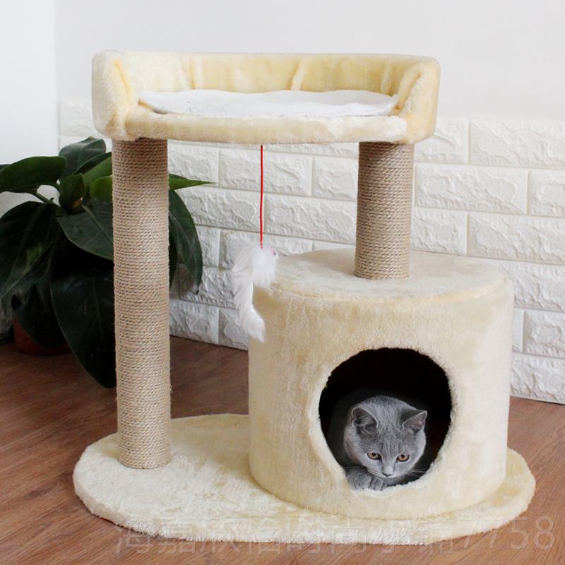 正品猫爬窝架猫猫别玩具带窝一体猫树爬墅小型猫塔柱猫咪爬架跳台
