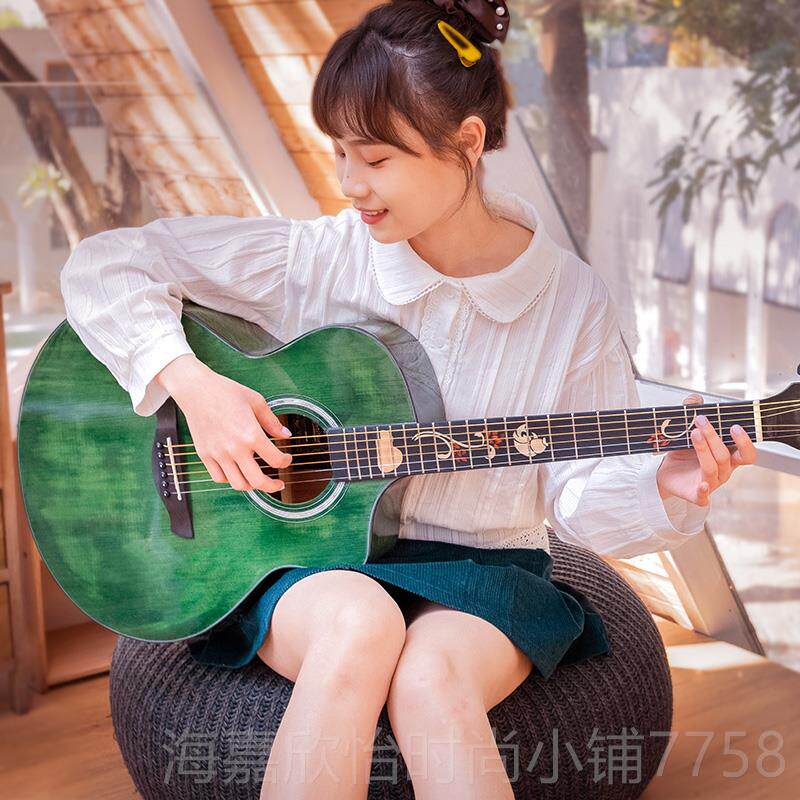 正品40单板初学民门谣吉他女学生男生入网1红4寸练习新手木吉者它