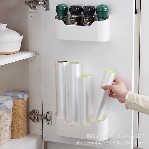 厨房壁挂式收纳盒橱柜门免打孔浴室卫生间置物架墙上各种神器大全
