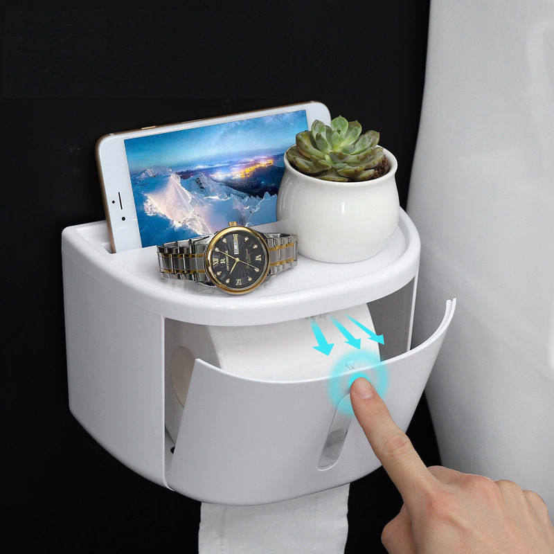 手纸盒卫生间厕所纸巾盒免打孔卷纸筒抽纸厕纸盒置物架简约风,收纳整理,纸巾盒,淘宝优惠券,粉丝福利购,淘宝优惠卷