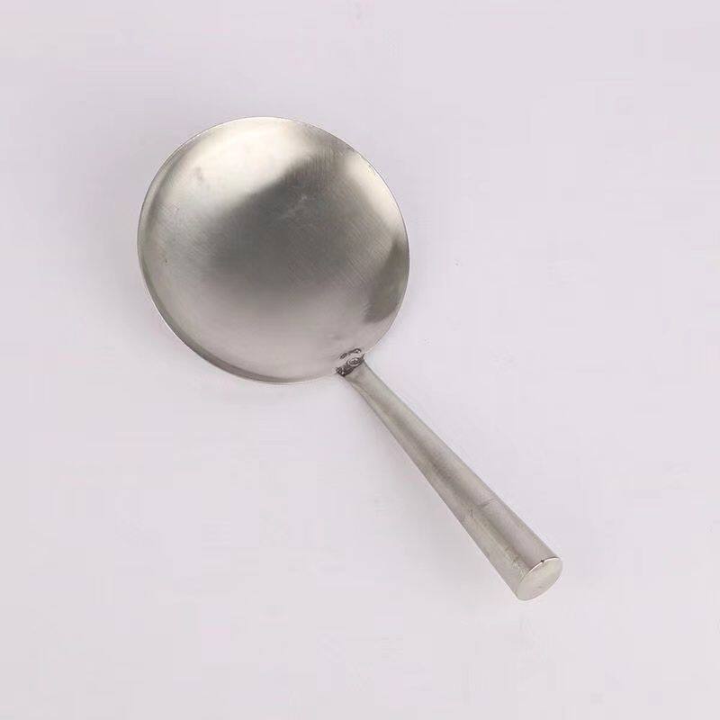 豆腐脑专用不锈钢勺子圆形平勺豆腐花舀子豆花盛取脑花勺