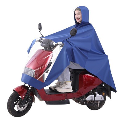雨衣电动车双人加厚加长人自行车电车女牛津布全身雨披