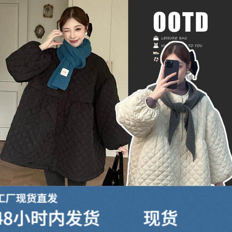 孕妇装秋冬季2025新款韩系日常百搭设计感菱格棉服娃娃棉袄外套女,孕妇装/孕产妇用品/营养,棉衣/羽绒服/大衣,淘宝优惠券,粉丝福利购,淘宝优惠卷
