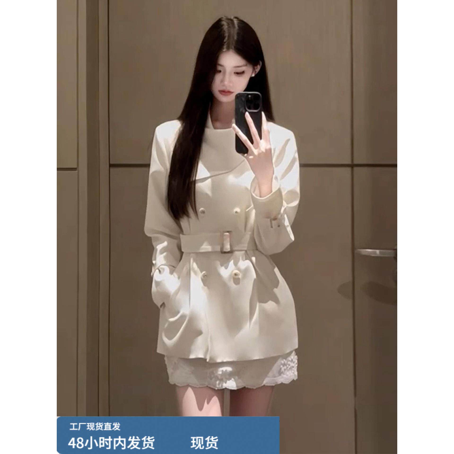 富家千金高级感白色毛呢外套女春秋2025新款秋冬季短收腰款呢大衣,运动/瑜伽/健身/球迷用品,广场舞套装,淘宝优惠券,粉丝福利购,淘宝优惠卷