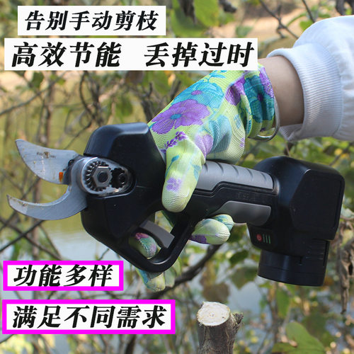 电动修枝剪刀果树剪树枝剪锂电充电式剪子园林粗枝剪园艺剪花枝剪