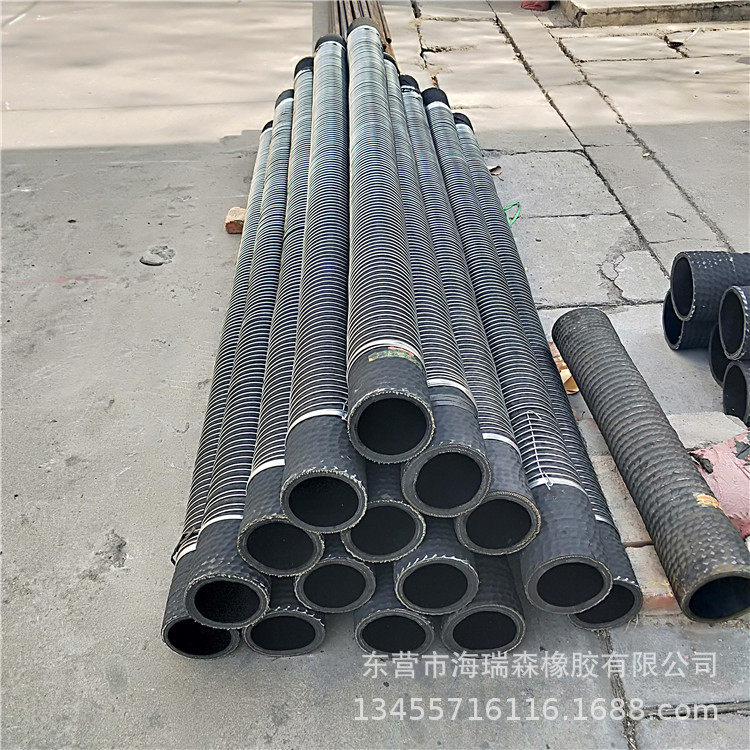 现货供应橡胶管农林业吸排水灌溉 排污用耐磨抗老化橡胶钢丝软管