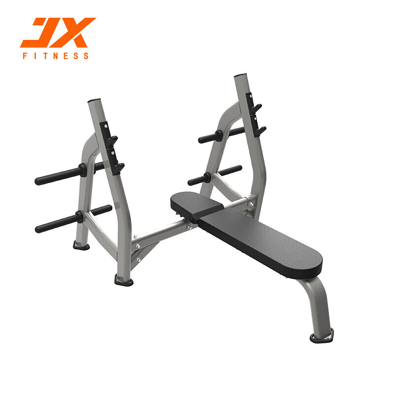 军霞JX-302水平举重床卧推架 含2.2米奥杆1只100KG包胶室内