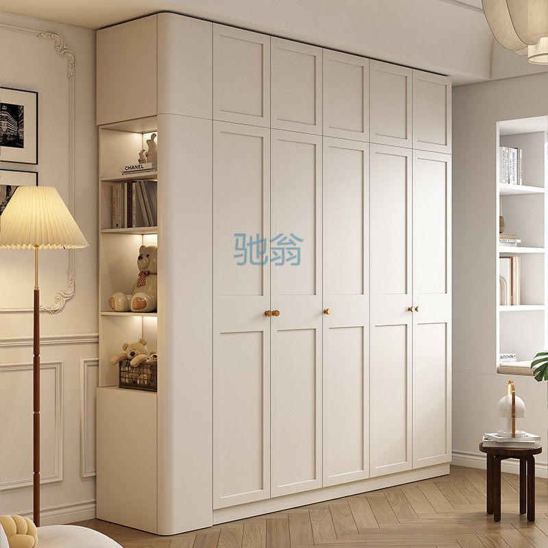 fLE奶油风家用卧室衣柜现代简约经济型小户型轻奢组合大法式衣橱