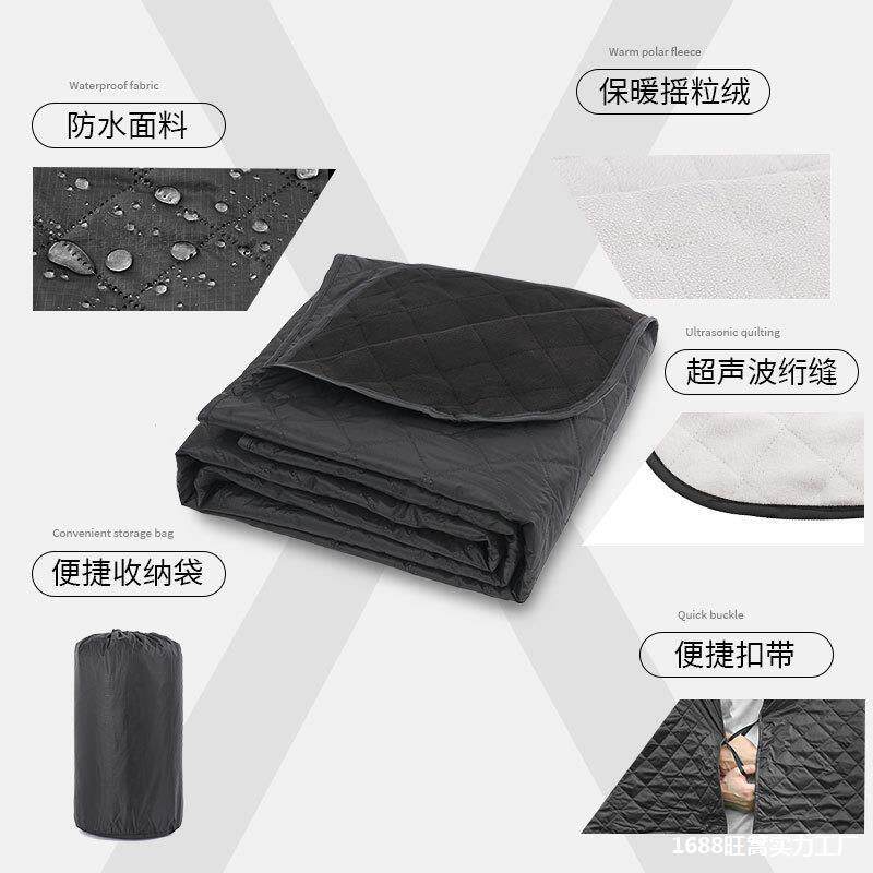 多功能野餐垫防水露营露营摇粒绒便携午睡毯毯加厚防潮垫户外
