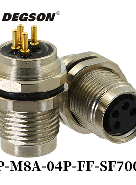 DEGSON高松圆形连接器插头SP-M8A-03P-04P-06P-08P-FF-MM-SF7001