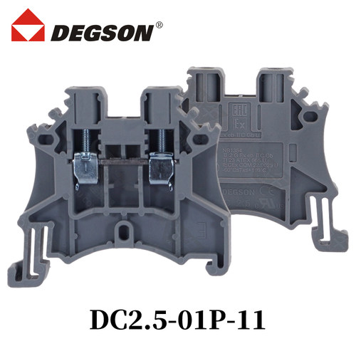 DEGSON导轨式接线端子DC2.5-01P