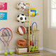 家用室内简易儿童足球排球羽毛球拍球类摆放置物架子篮球收纳架