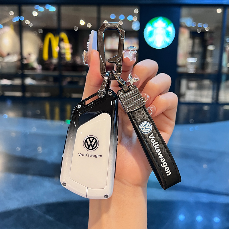 专用大众凌渡l钥匙套CC途昂揽巡汽车id4高尔夫8揽境威然id3壳扣包