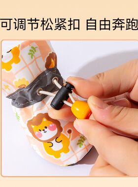 秋冬季加绒加厚狗狗鞋子可爱动物软底鞋冬天棉鞋外出防冻防滑脚套