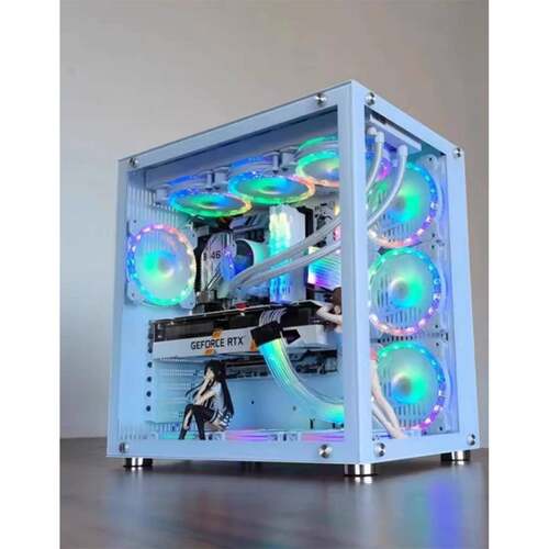 玩嘉孤勇者ITX白色MINI电脑机箱台式MATX海景房240/360水冷全侧透