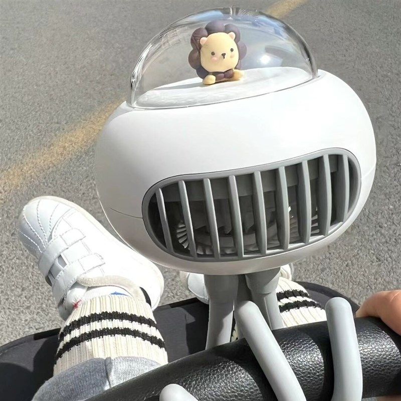 婴儿车风扇八爪鱼手持便携式超静音夹式可摇头宝宝手推车无叶驱蚊