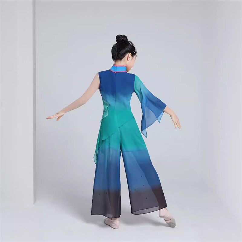 新款小荷风采儿童古典舞r服装演出服少儿中国舞羽化灵蛇表演服艺