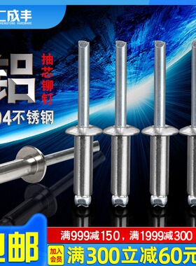 铝抽芯铆钉304不锈钢拉钉M3.2MD4M5拉铆钉装潢卯钉圆头抽心柳钉