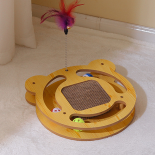 猫咪玩具b逗猫棒薄荷自嗨逗猫解闷神器宠物小猫玩具球猫咪转盘玩